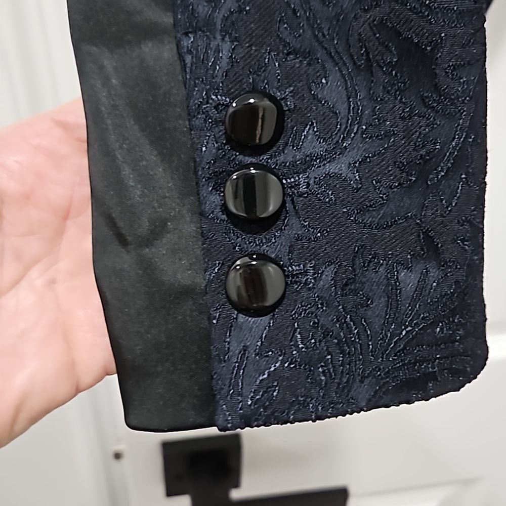 Cache Pantsuit Navy Blue Filigree Pattern - Picture 5 of 8